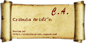 Czibula Arián névjegykártya